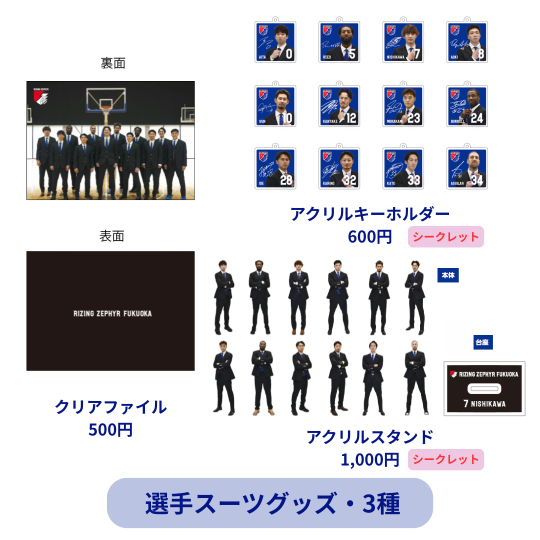 スーツグッズ3種