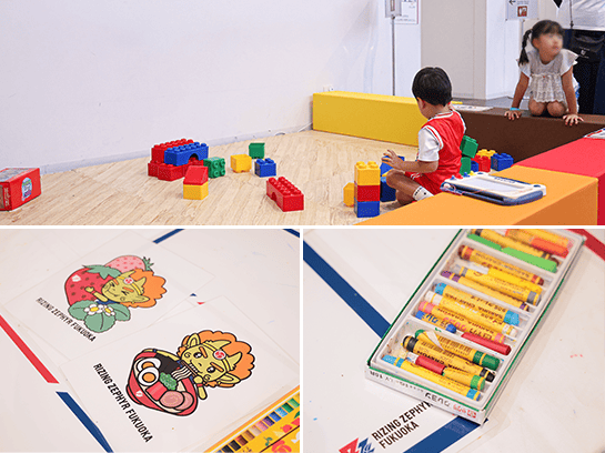 お子さま連れにはキッズエリア